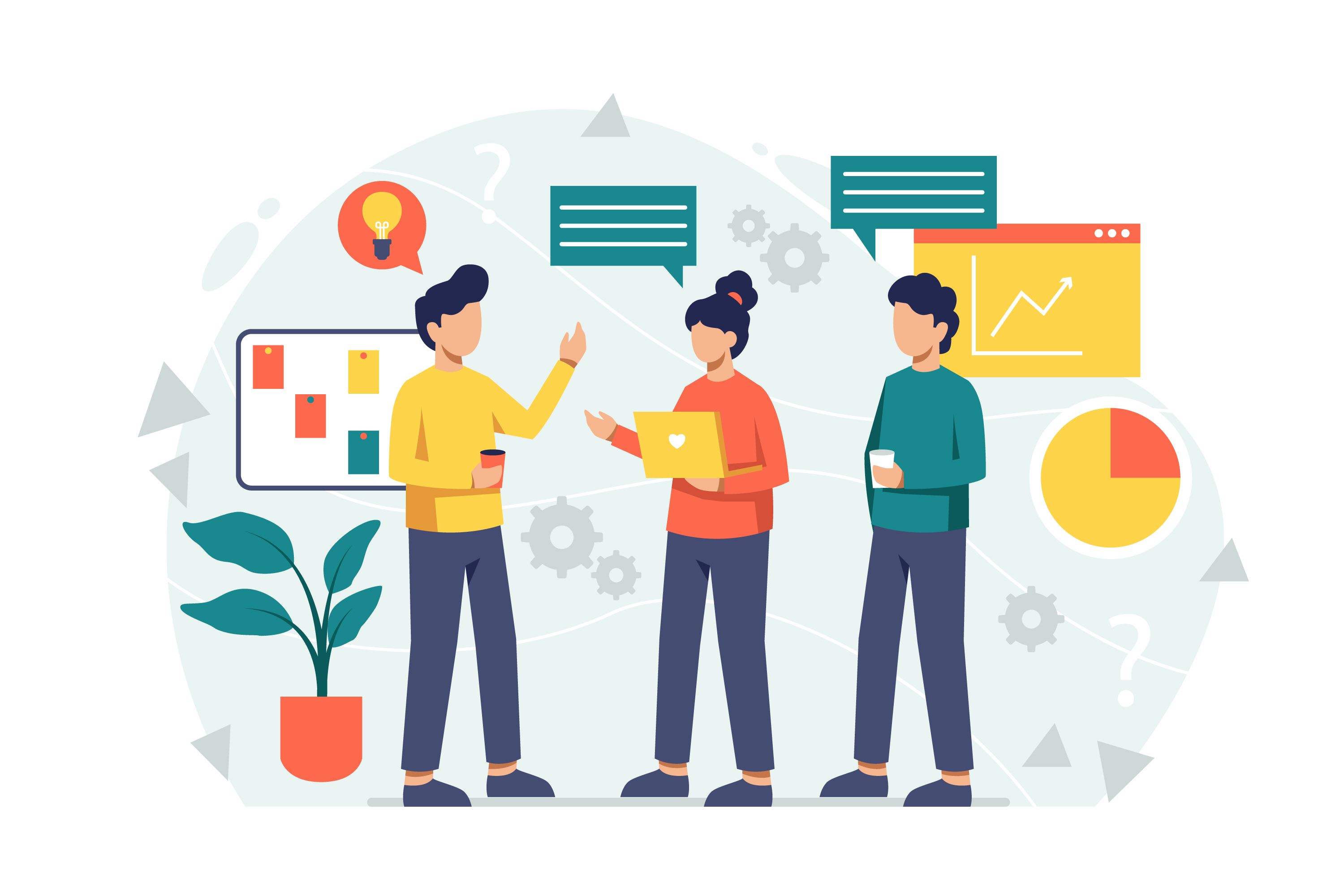 Client focused advisory discussion illustration